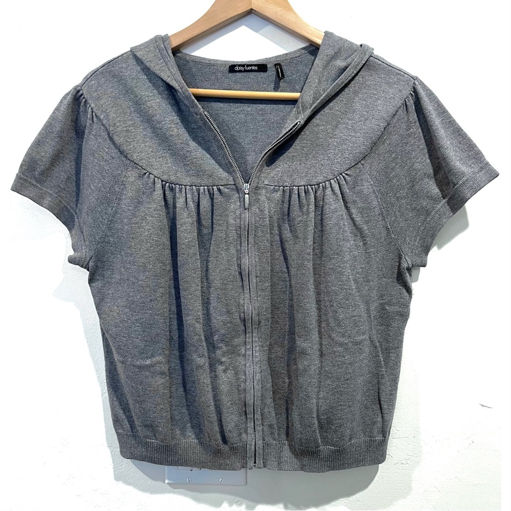 Ladies Hooded Short Sleeved Jacket